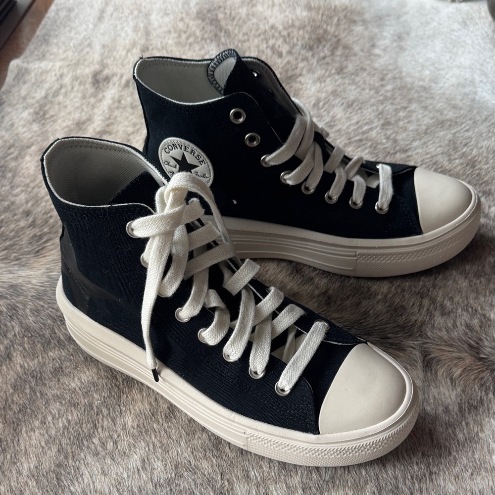 Converse Black and White High-Top Sneakers